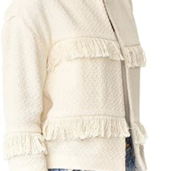 Joie Porcelain Jacoba Fringe Jacket Size Small - Picture 2 of 12